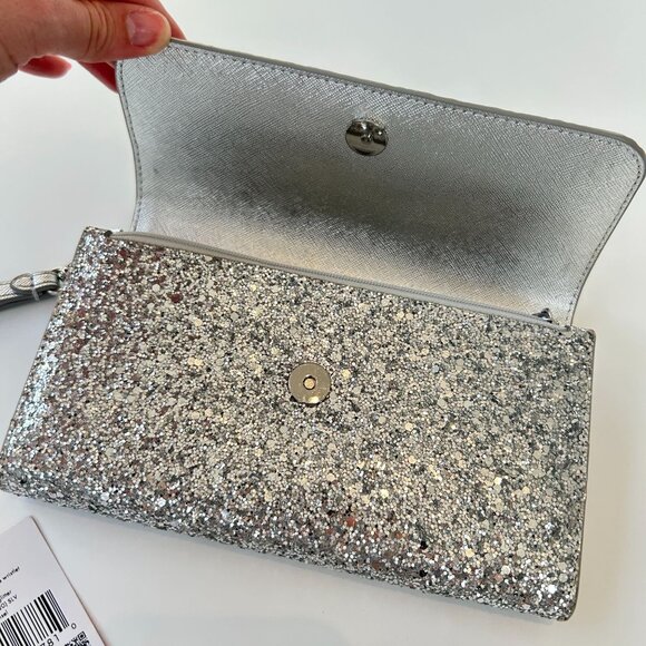 NEW Kate Spade New York Tinsel Jeweled Phone Wallet Wristlet - Picture 8 of 11